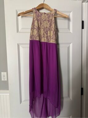 Roxette Formal Dress Purple with Lace